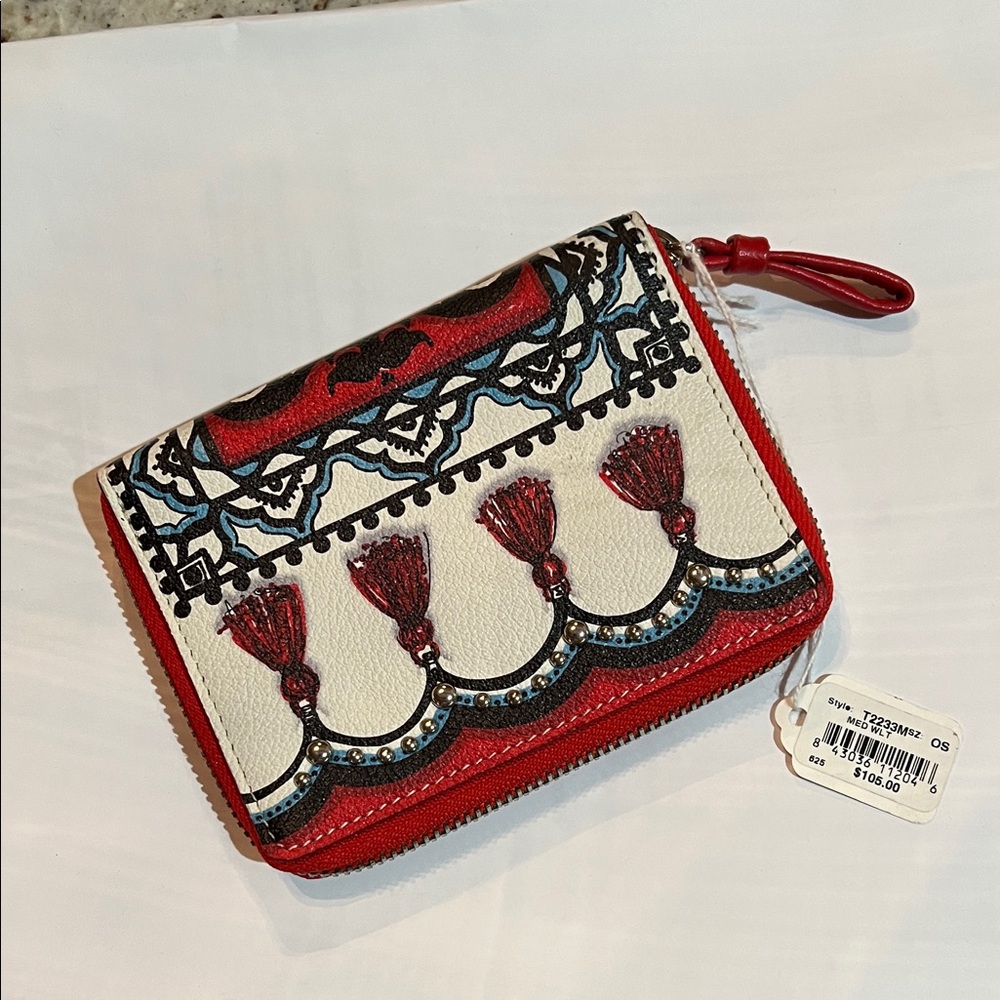 Brighton Stylish Red, White & Navy Women's Wallet